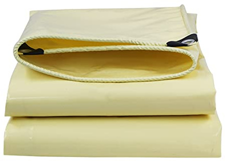 Heavy Duty Waterproof Beige Tarpaulin Tarp 500g/㎡ – Versatile 3x4m Cover for Garden Furniture Shed Market Stall & Canopy Tent Protection