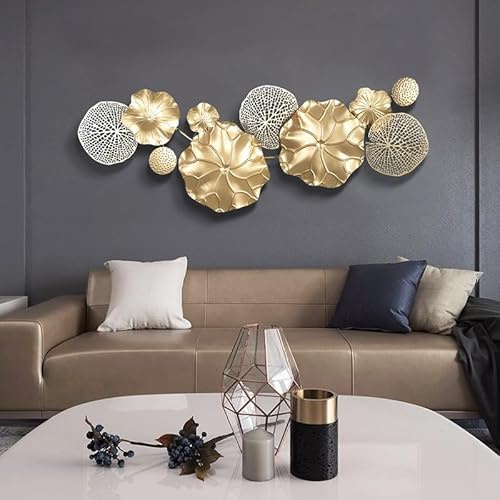 Vnook Arte Mural de Lujo en Metal 3D, decoración de Pared Artesanal en Metal, esculturas Colgantes for Sala de Estar o Dormitorio.
