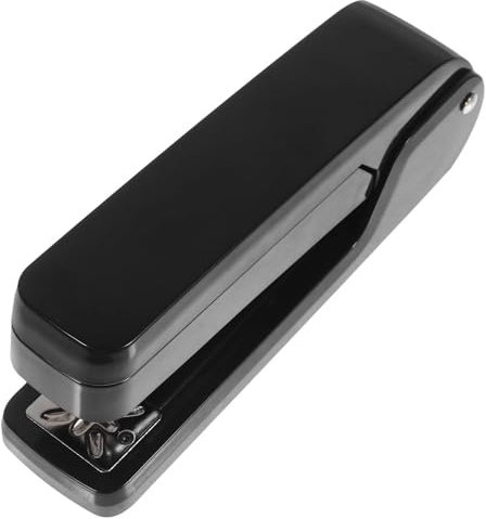 Uonlytech Rotary Stapler 360-degree Rotating Multi-use Office Hand Stapler with Staple Remover Portable Desktop Stapling Tool for Home and Office Use Black