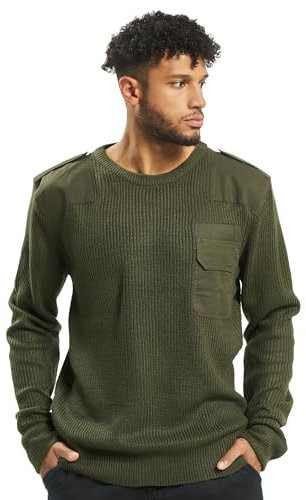 Brandit BW-Pullover - Rundhals, Oliv, Gr.- L/52