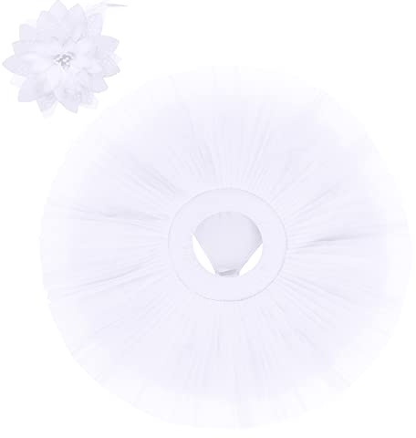 Vestido de Ballet Tutu Falda de Mujer Falda Disfraz Ballet Maillot de Danza Fiesta Tutu Ballet S-XXL Blanco Small
