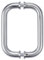 Ranbo Hardware C-förmiger 15.3cm doppelseitiger rahmenloser Glastürgriff,geeignet für 8-12 mm dicke Glastüren,Installationslochabstand 15.3cm,304 Edelstahl,gebürstete–für Bad,Dusche,Sauna.