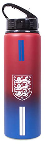Hy-Pro Officially Licensed England FA 750ml Aluminium UV Bottle - Integrated Folding Straw, Matt Finish, Leakproof, Lightweight