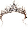 Schwarze Perle Krone, Braut Krone Hochzeit Tiaras, Vintage Prinzessin Haarkrone für Prom Pageant Geburtstagsfeier Weihnachten Halloween Abschlussball