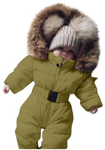 Generisch Gants de ski garçons 6 ans Ensembles Chaud Capuche Combinaison de Neige Combinaison Doudoune Barboteuse Rembourrée Outwear Veste d'usure de Neige Bébé Combinaison de Pluie 86