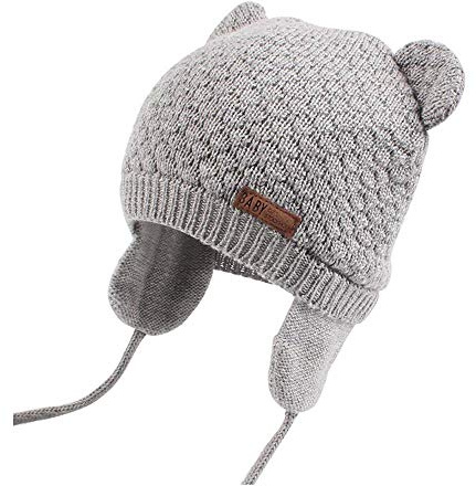 DRESHOW Cappello Bambino Berretti Neonato Ragazzi Ragazze Morbido Carino Orso Infantile Orecchio Berreto Caldo Cappello per Bambini per Autunno Inverno