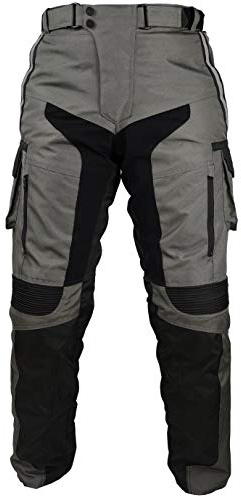 WinNet Pantaloni da moto UOMO/DONNA in cordura 4 stagioni con protezioni omologate di secondo livello (2XL)