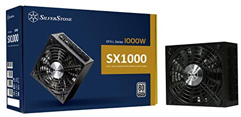 Silverstone SX1000 Platinum, 1000W SFX-L Vollständig modulares 80-Plus-Platinum-Netzteil, SST-SX1000-LPT V1.1