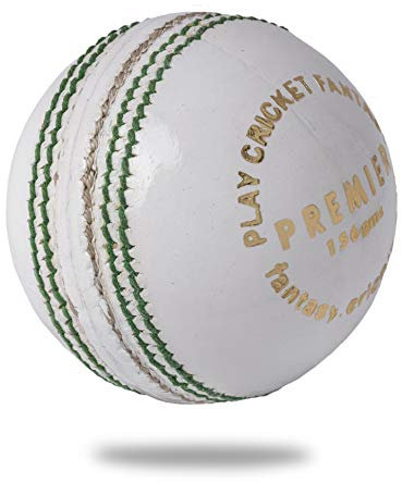 Cricnix Cricketball Premier Weißes Leder, 156 g (1er-Pack) für Senioren-Matches