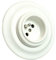 FRENCH Base de Prise en Porcelaine avec Terre, Boîte à Encastrer 16 A, 240 V Blanc
