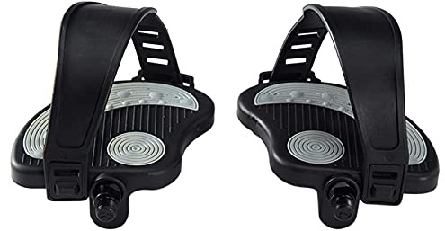 Kisbeibi Pédales de vélo d'appartement avec sangles – Pièces de rechange de 2,4 cm ou 1,27 cm, 1 paire de pédales de vélo stationnaires pour vélo d'exercice d'intérieur, vélo de rotation (taille :