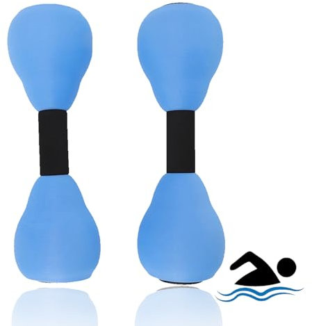 Pair of Aquatic Exercise Dumbell 2Pcs EVA Foam Dumbbell Barbells for Water Aerobics Water Aerobics Sports Aquatic Exercise Foam Water Weights Swimming Training Fitness Equipment for Adults Kids