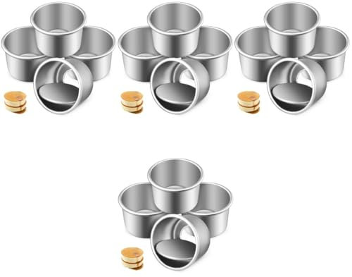 BESTonZON 16 Stück Kuchenform Mini-Kuchenform Runde Mini-Donut-Backformen Für -Kuchen Muffin-Kuchen Gelee-Formen Runde Aluum-en Aus