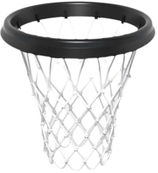 jileijar Red de baloncesto portátil, fácil de instalar, red de baloncesto desmontable de repuesto para aros sin borde, ligera para deportes en interiores y exteriores