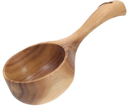 Beavorty Holzlöffel Wasserschaufel Mit Ergonomischem Griff Große Kapazität Bade Gartenkelle Vielseitiger Kleiner Wasserschöpfer Für Haushalt Spa Garten Und Küche