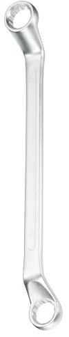 sourcing map Offset Extra Long Box End Wrench 16 x 17 mm Metric 12 Point 75 Degree Offset Double End Box Ratcheting Wrench CR-V Polished Long Spanner Tools for Repairs
