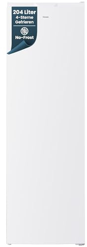 homeX Gefrierschrank NoFrost, Tiefkühlschrank groß - 204L Nutzinhalt, 4-Sterne Gefrieren, XXL Freezer, Gefrierschränke freistehend, Super-Frost-Funktion, leise 39 dB, weiß, FSN2041E-W