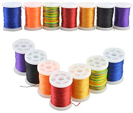 MILAEM 2pcs Tiro con L'Arco Corda d'archetto Serving Thread 110m Protezioni per Bow String Accessori da Caccia (Nero)