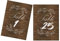 TriEco Tischnummern Hochzeit Rustikal Tischnummern 1-25 mit Kopftisch Tischkarten 12,7 x 17,8 cm für Hochzeit Empfang Tafelaufsatz Party