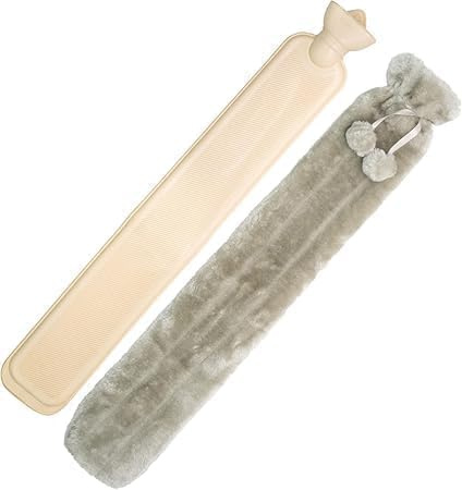 Tanness 2L Water Bottle | Long Hot Water Bottle | Hot Water Bottle with Cover UK | Hot Water Bottle for Body | Anti-leakage Water Bottle for Neck, Waist and Shoulder, Gifts for Women (Black)