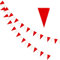 Wimpelkette Outdoor 2 Stück, Wimpel Girlande Draußen 8M, Wetterfest Stoff Rot Weiß, Aufhängen Wimpelketten für Outdoor Geburtstag Party Hochzeit Festival Dekoration