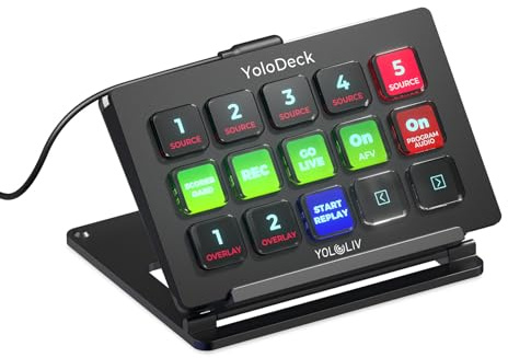 YOLOLIV YoloDeck, Studio Controller Keyboard, 15 Customizable LCD Keys, Trigger Actions on YoloBox Extreme/YoloBox Ultra/YoloBox Pro