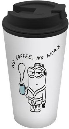 Geda Labels Gobelet à café à emporter Minions Bellocoffee 400 ml PP Blanc
