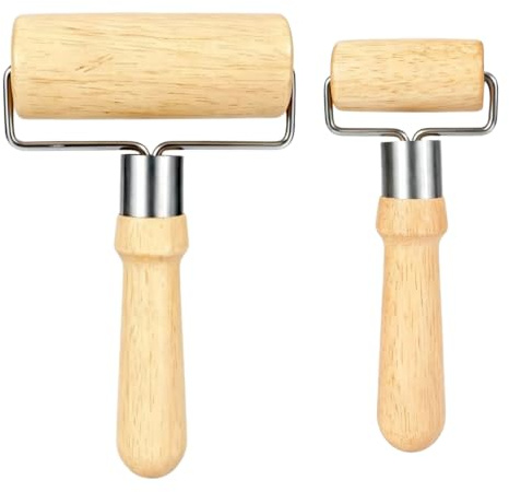 2 Pezzi Mattarello in Legno Mattarello Piccolo e Medio