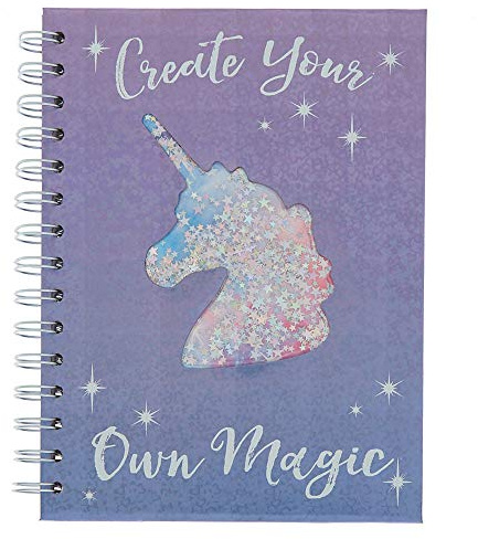 Claires Create Your Own Magice Holographic Purple Shakey Unicorn Glitter Journal