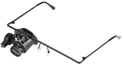 Betued Jewelry Magnifying Glass, 20x Magnifying Magnifier Jeweler Tool, LED Light Loupe Watch Repair Single Lens Eye Glasses for Jewellers Watchmakers Coin and Stamp