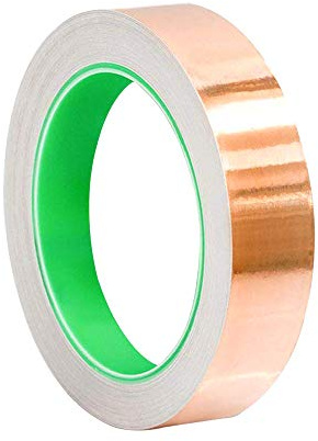 QitinDasen 50M X 20mm Premium Rame Foil Nastro Adesivo, Lamina Rame Nastro con Doppio Adesivo Conduttivo, per Schermatura EMI, Circuiti di Carta, Riparazioni Elettriche, Lumache Repellente