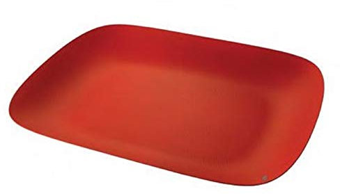 Alessi MW70 RT Tablett, rechteckig, Steel, rot