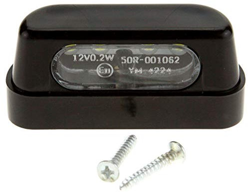 The Lord of the Tools 4 LEDs Kennzeichenbeleuchtung Nummernschild mit Scheiben Universal passend für Motorrad Roller