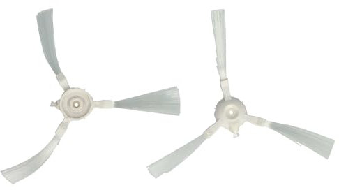 vhbw 2X Cepillo Lateral Compatible con Rowenta Smart Force Essential Aqua RR6971WH Robot Aspirador - Set cepillos, Blanco