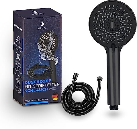 MIDUSE Duschkopf mit Schlauch Hochwertige Duschbrause - Entspannendes Duscherlebnis mit einstellbarem Duschkopf
