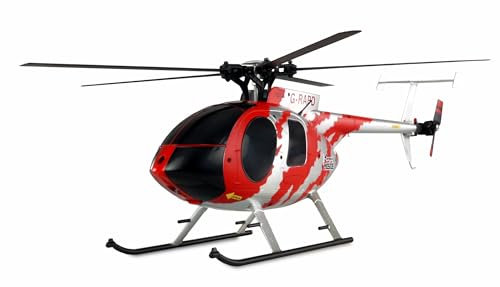 Amewi 25334 AFX MD500E Zivil brushless 4-Kanal 325mm Helikopter 6G RTF rot/Silber