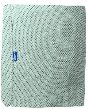 Bruni Indoor-Sitzsack Wechselhülle - tropfenförmiger Sitzsack-Bezug für drinnen aus weichem Bienenwaben-Velours, Classico L und 90 x 90 cm Sitzsäcke (L, Minzgrün)