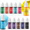 ORUZA Lebensmittelfarbe 12 Farben x 10ml, Flüssige Lebensmittel Farben Set Hochkonzentrierte Lebensmittelfarben für Kuchendekoration, Backen, Kekse, Fondantieren, Macaron, Airbrush, DIY Seifen