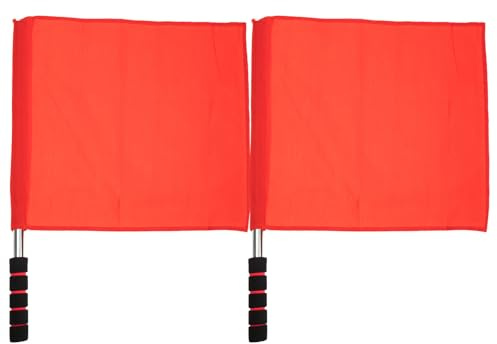 Generico Bandiera dell'Arbitro a Manovella 2 Pezzi per Competizioni Sportive e Feste a Tema all'Aperto