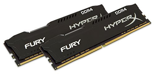 HyperX FURY - Memoria RAM de 32 GB (DDR4, Kit 2 x 16 GB, 3200 MHz, CL18, DIMM XMP, HX432C18FBK2/32), color negro