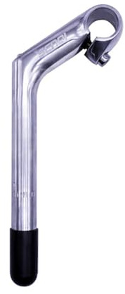 SENQI 22.2 * 25.4mm Electroplating Gooseneck Stem Aluminum Alloy 80 * 180 * 200 Stems With Teeth BSB040(Silver)