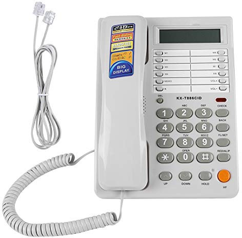 Garsent Schnurgebundenes Telefon, Wand/Tisch klassisches Schnurtelefon mit ID Display, schnurgebundenes Festnetztelefon für Büro Home