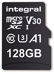 Integral 128GB UHS-1 U3 CL10 V30 100MB/s 4K Video MicroSDXC Memory Card