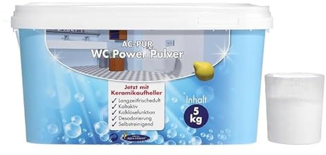 AQUA CLEAN PUR WC Power Pulver Kalklösefunktion 5kg neu mit Keramikaufheller