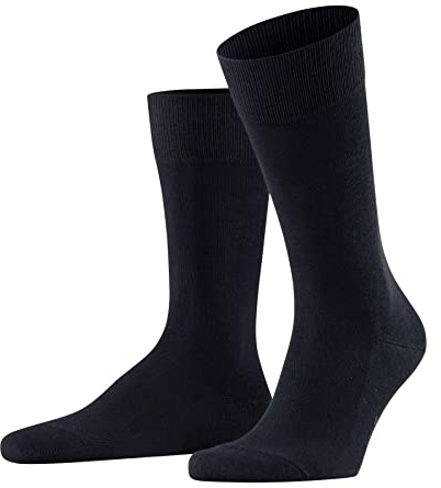 FALKE Herren Socken Family M So Baumwolle einfarbig 1 Paar, Blau Dark Navy 6375, 43-46