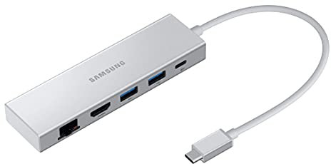 Samsung Multiport Adapter - USB C, USB C, HDMI FHD& RJ45 Silver