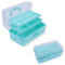 Craftelier - Caja de Herramientas de Plástico | Caja Organizadora de Plástico con Compartimentos | Organizador de Medicamentos y Scrapbooking | Tamaño Aproximado 32 x 13,5 x 18,5 cm - Color Turquesa