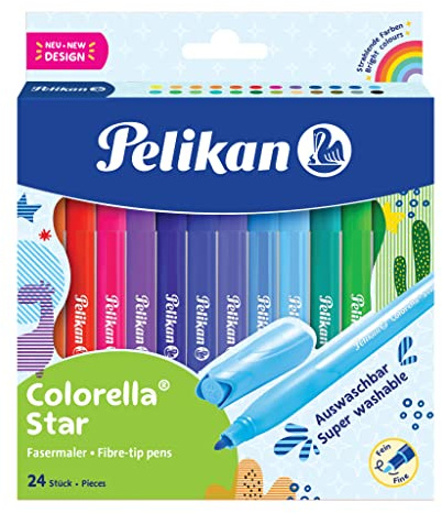 Pelikan fiberpenna Colorella Star C 302, 24 stycken i vikbar låda