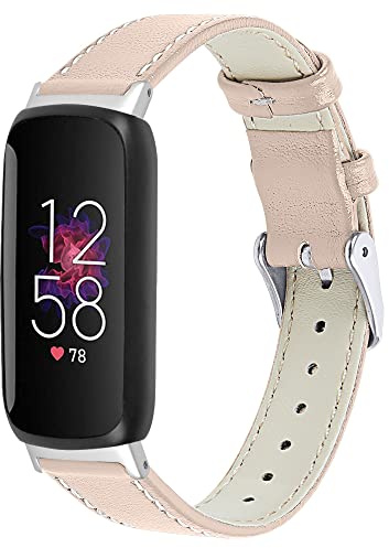 Chofit Bracelets compatibles avec Fitbit Inspire 3, bracelet de rechange en cuir à motif floral pour traqueur d'activité Inspire 3, 5.5-8.0 inches, Acier inoxydable, Pas de gemme