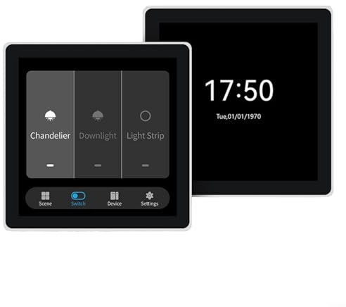 Smart Scene WLAN Wandschalter, Programmierbar LCD Touchscreen Display WiFi Smart Schalter, WLAN-Bedienfeld für Tuya Smart Home, mehrere für Zigbee-Bedienfeld, 3 Gang